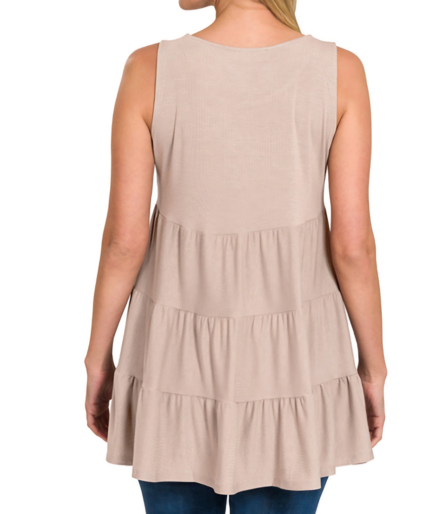 RUFFLED SLEEVELESS TUNIC (multi)