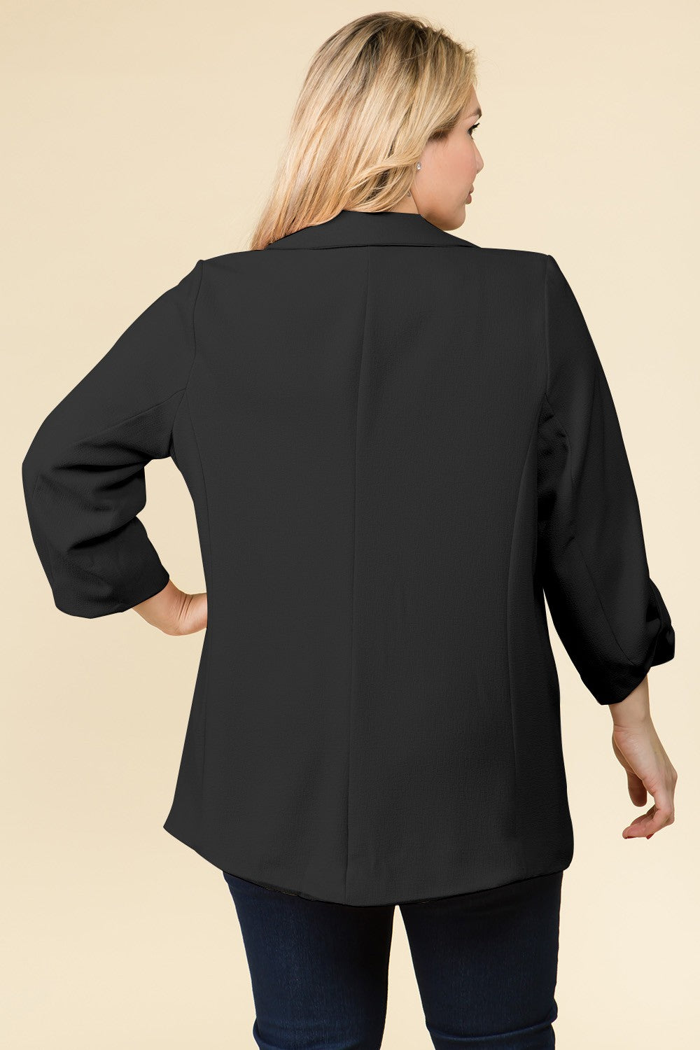 PLUS SIZE BLACK BLAZER