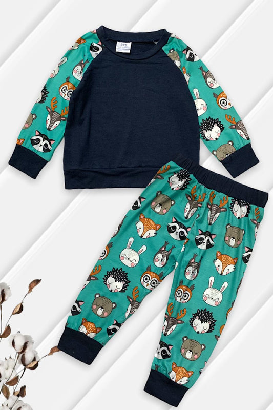 ANIMAL PRINTED PAJAMA SET