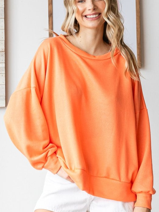 NEON ORANGE OVERSIZED SWEATSHIRT