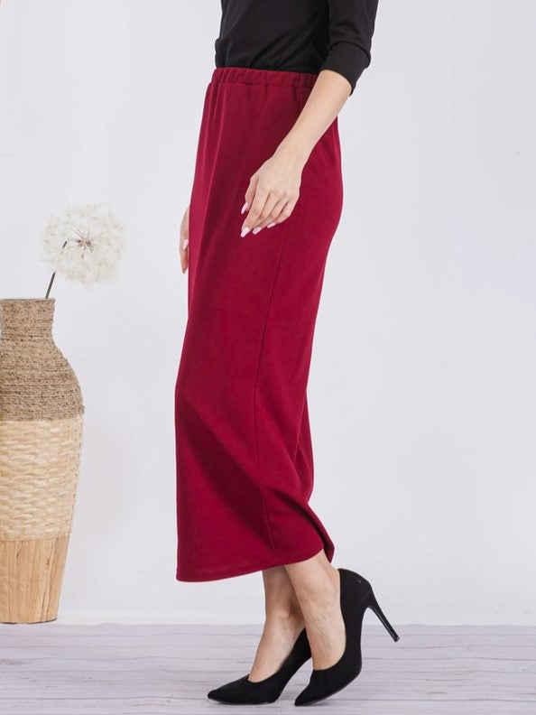 SANDRA MAXI IN BURGUNDY