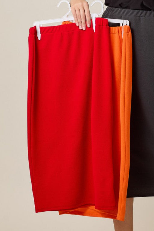 31 INCH SANDRA SKIRT IN RED