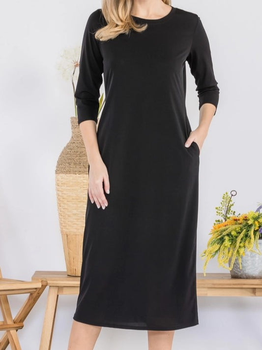 CLASSIC LAYERING DRESS IN BLACK