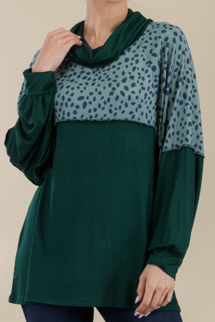 HUNTER GREEN LEOPARD SHIRT