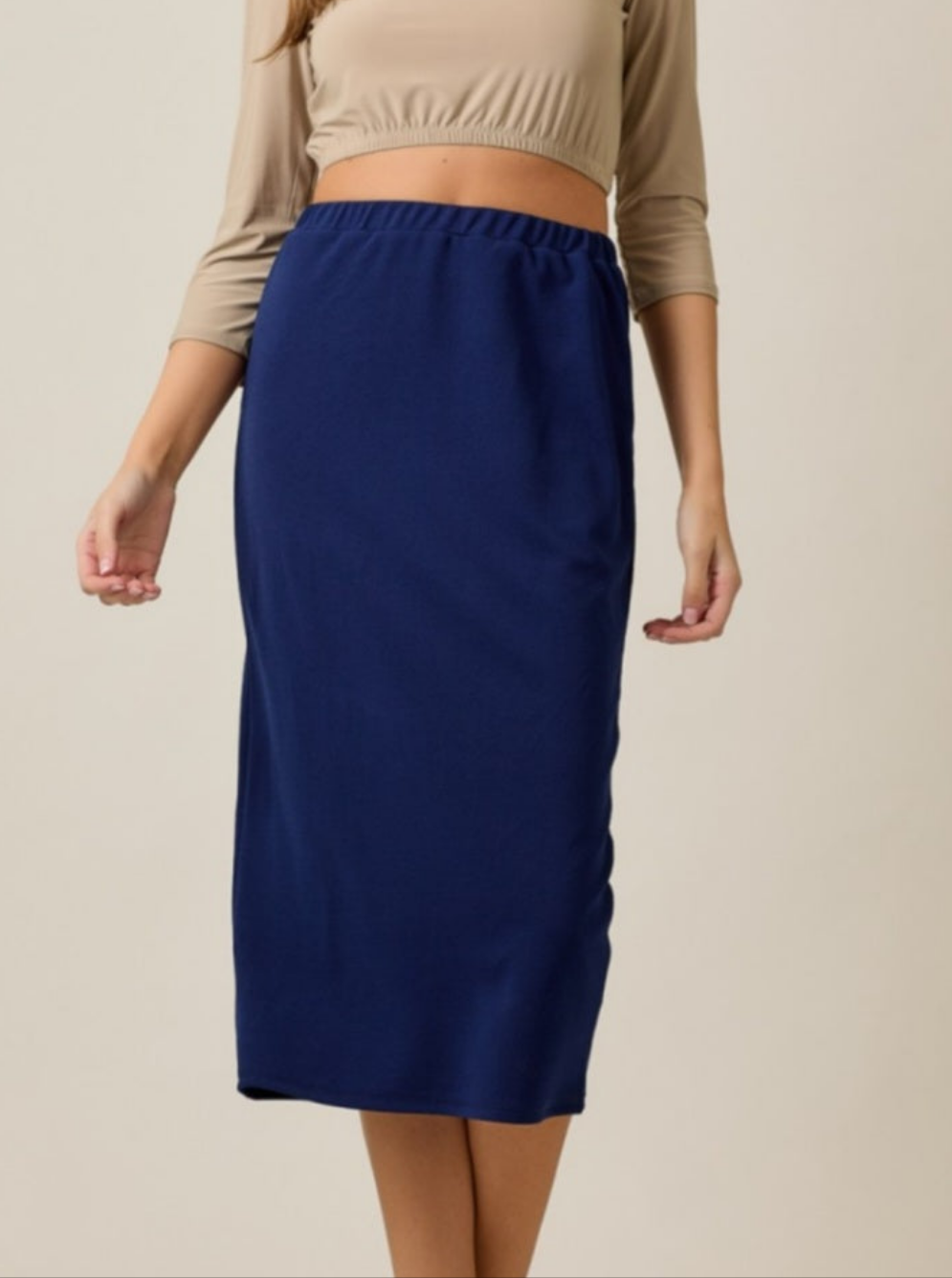 31 INCH SANDRA SKIRT IN NAVY