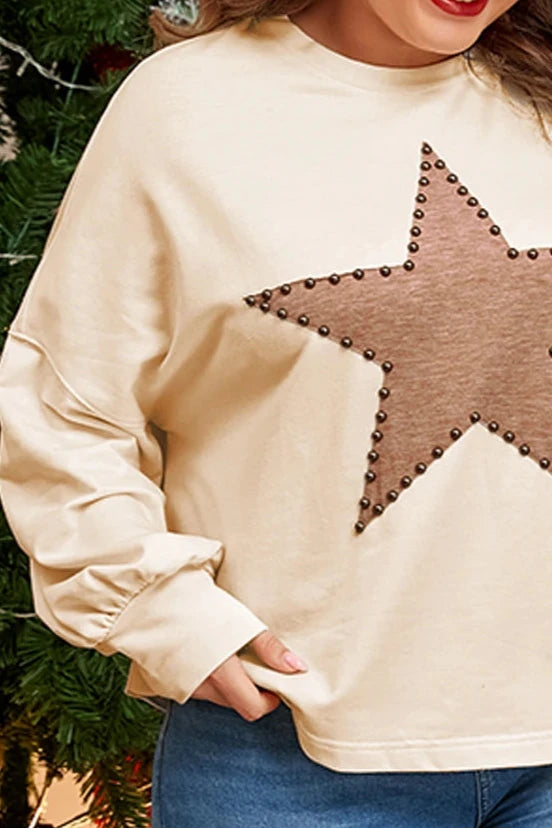 PLUS TAN STAR TOP