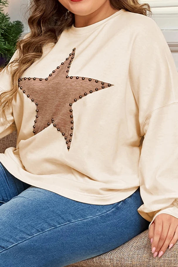 PLUS TAN STAR TOP