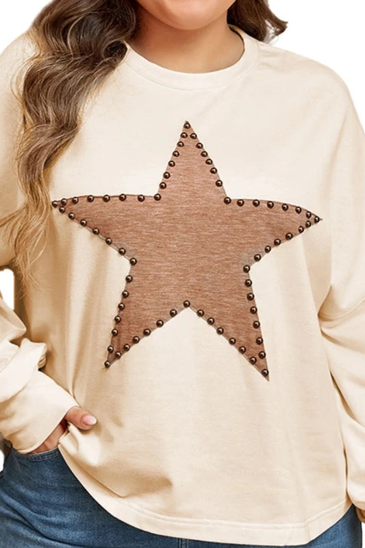 PLUS TAN STAR TOP