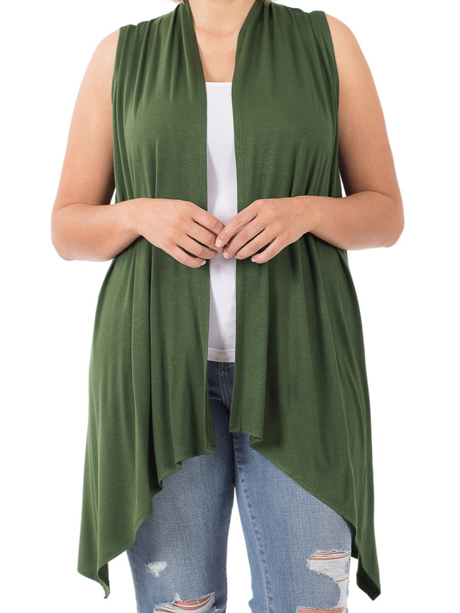 PLUS SIZE LAYERING VEST (multi colors)