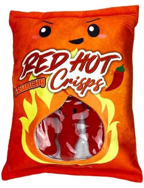 RED HOT CRUNCHY CRISPS PLUSHIE PILLOW