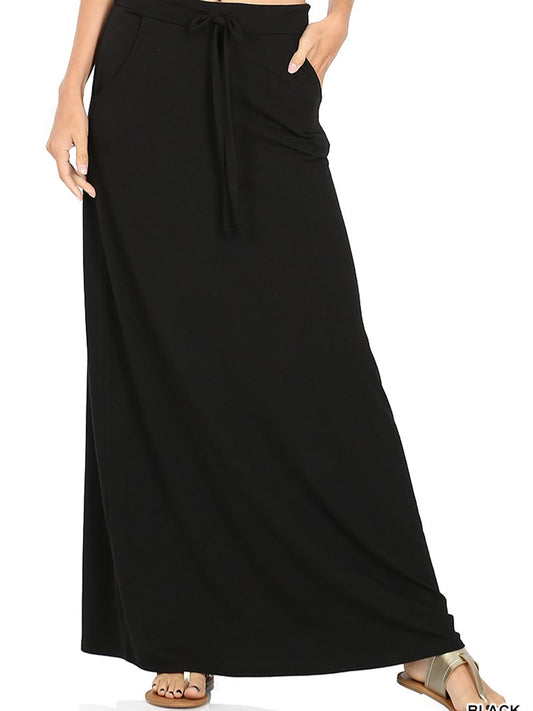 BLACK MAXI SKIRT