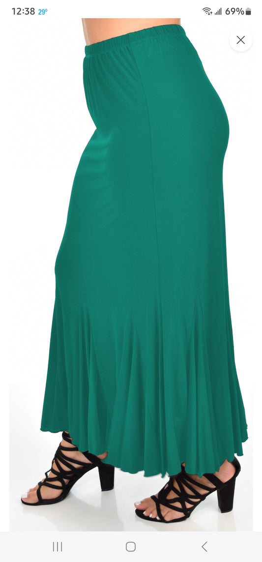 TEAL MAXI MERMAID STYLE SKIRT