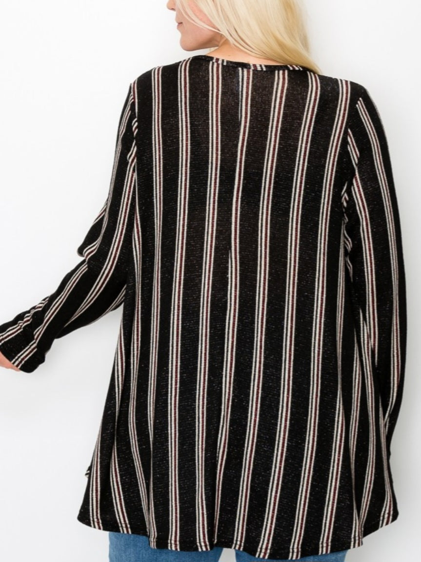 EXTENDED PLUS STRIPED LONG SLEEVE SHIRT