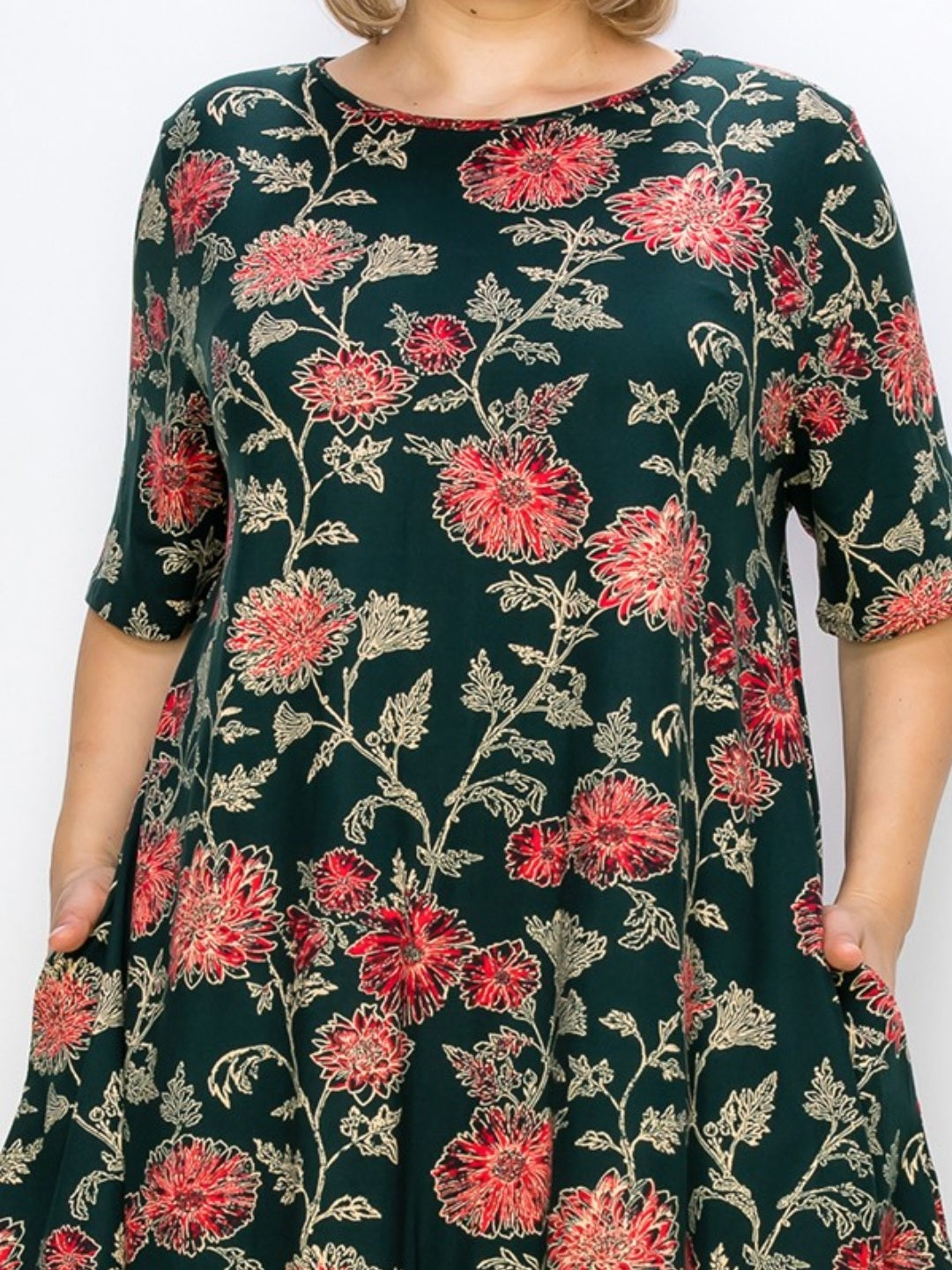 EXTENDED PLUS FLORAL TUNIC