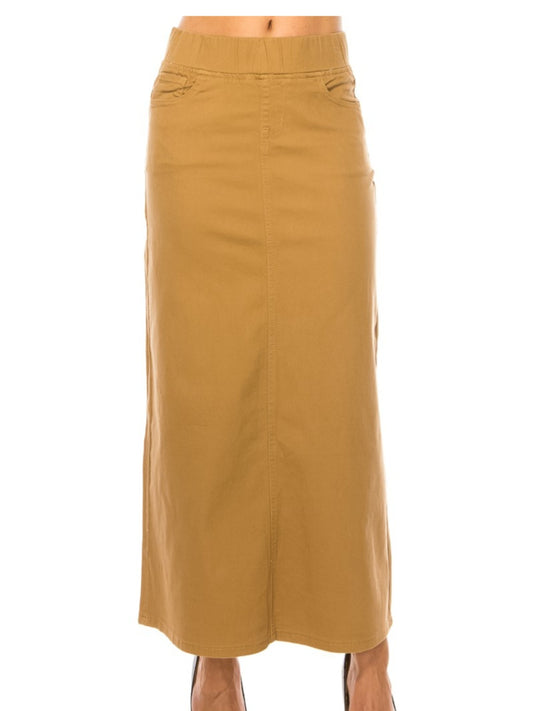 KHAKI MAXI SKIRT