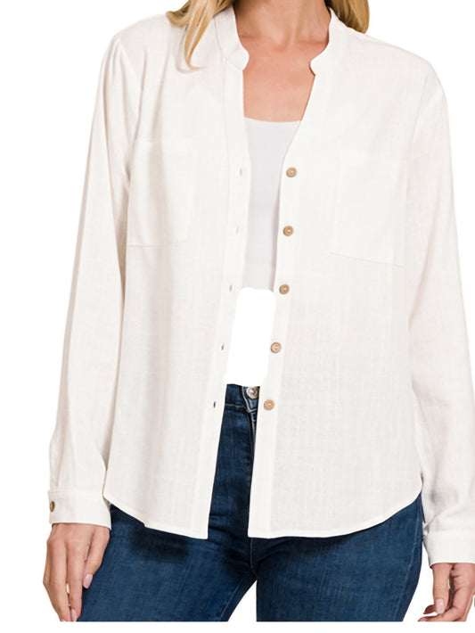 LINEN BUTTONUP SHIRT