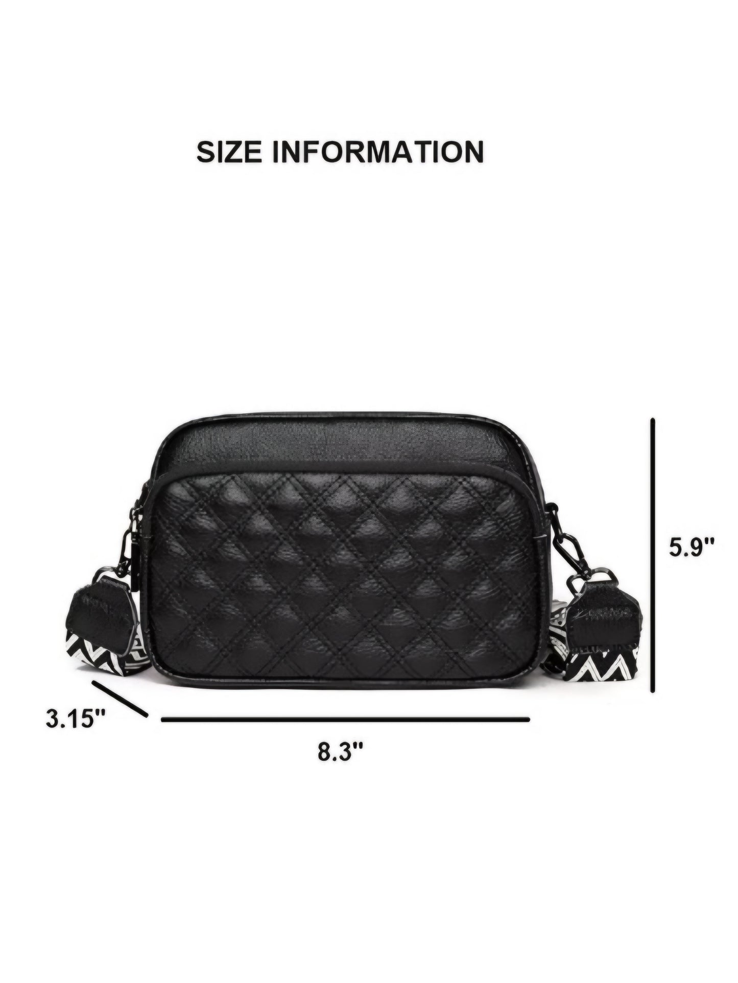 QUILTED VEGAN LEATHER CROSSBODY (multi)