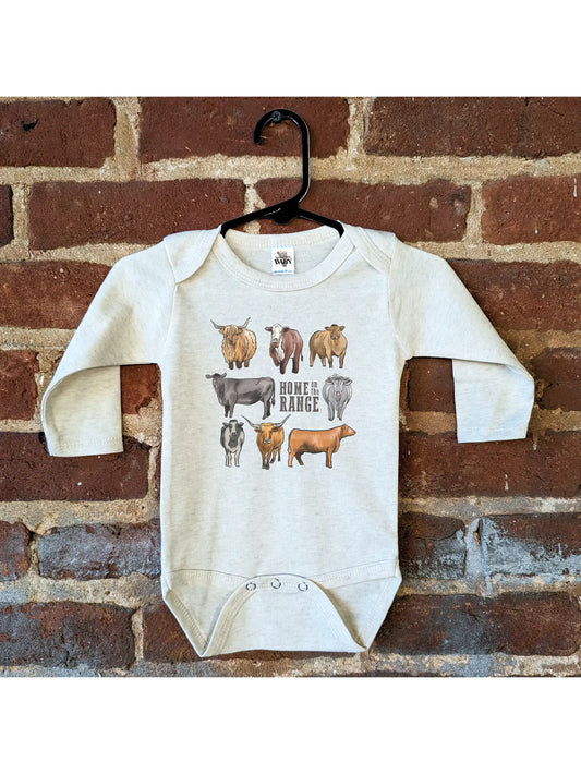 HOME ON THE RANGE BABY ONESIE