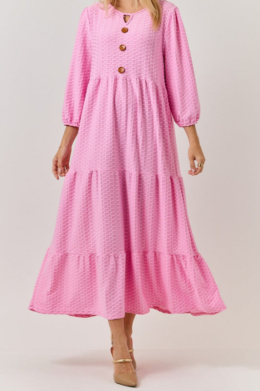 CHARLOTTE DRESS IN BUBBLEGUM PINK