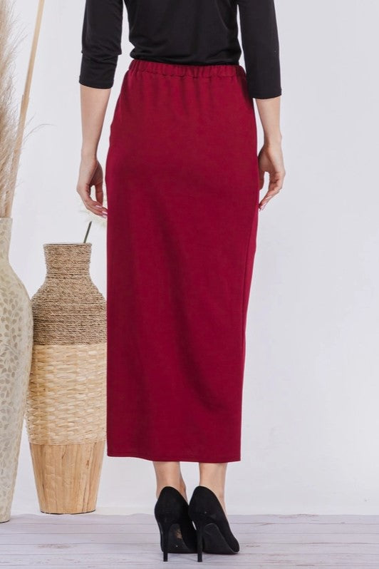 SANDRA MAXI IN BURGUNDY