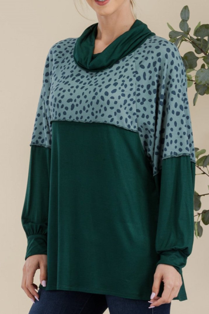 HUNTER GREEN LEOPARD SHIRT