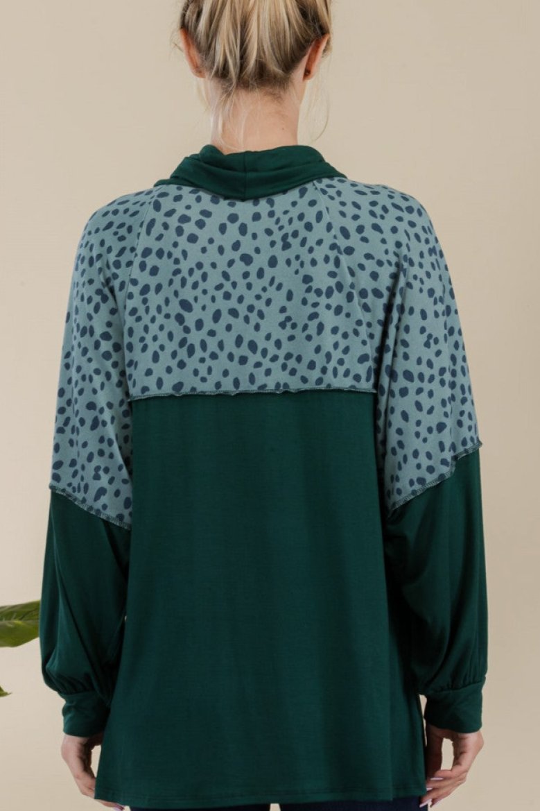 HUNTER GREEN LEOPARD SHIRT