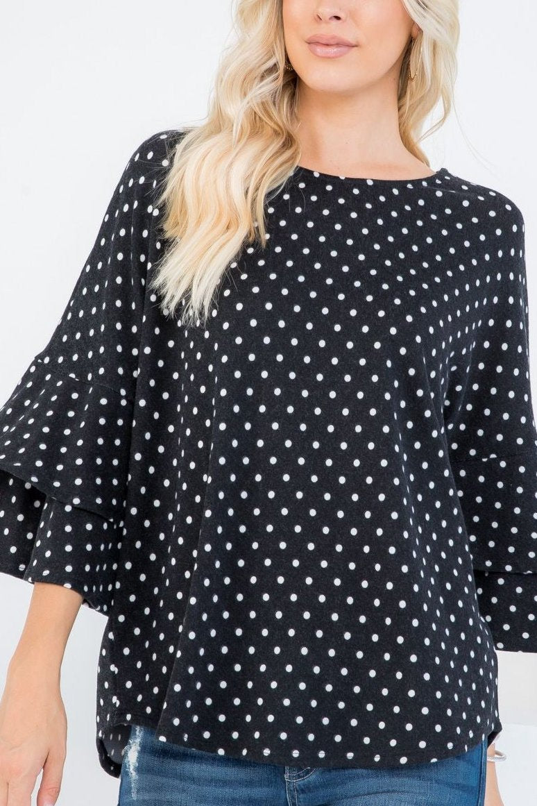 POLKA DOT PULLOVER (PLUS)