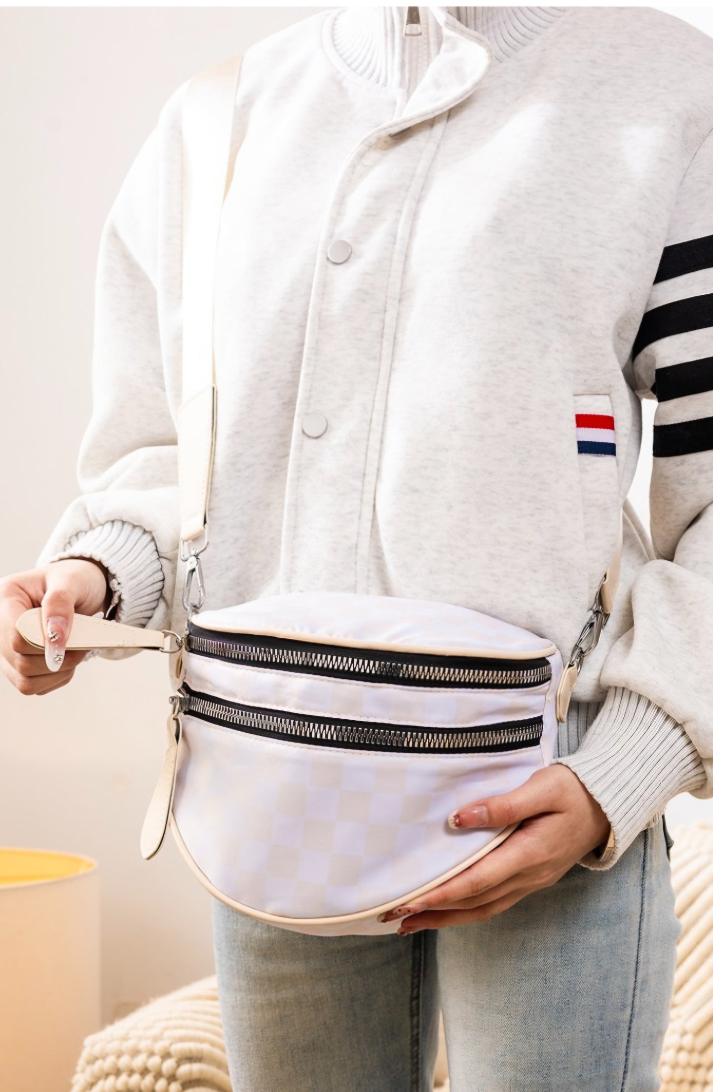 SADDLE BAG CHECKERED CROSSBOSY SLING (multi)