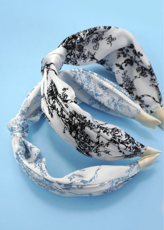 SATIN VINTAGE FLORAL HEADBANDS
