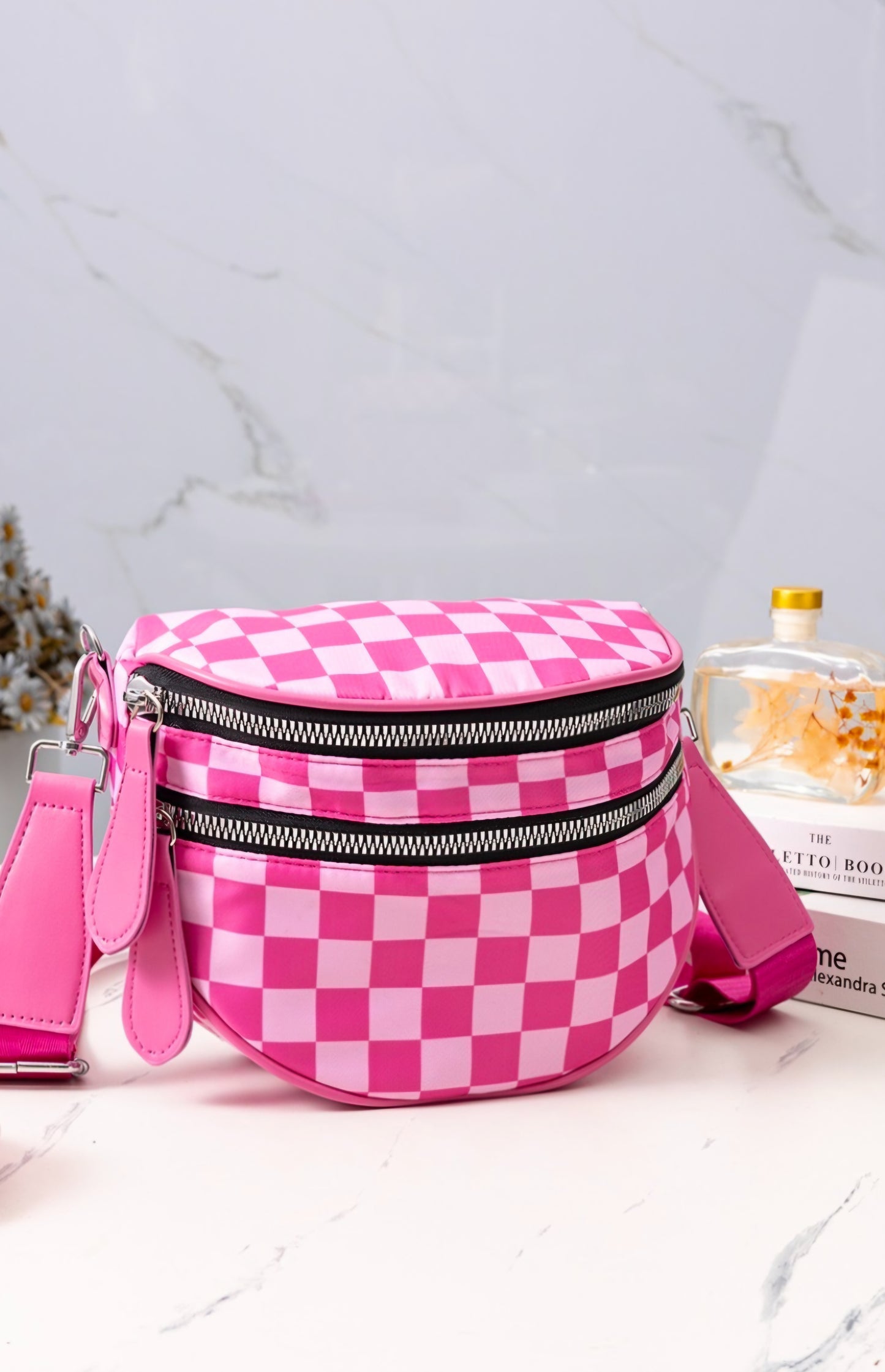 SADDLE BAG CHECKERED CROSSBOSY SLING (multi)