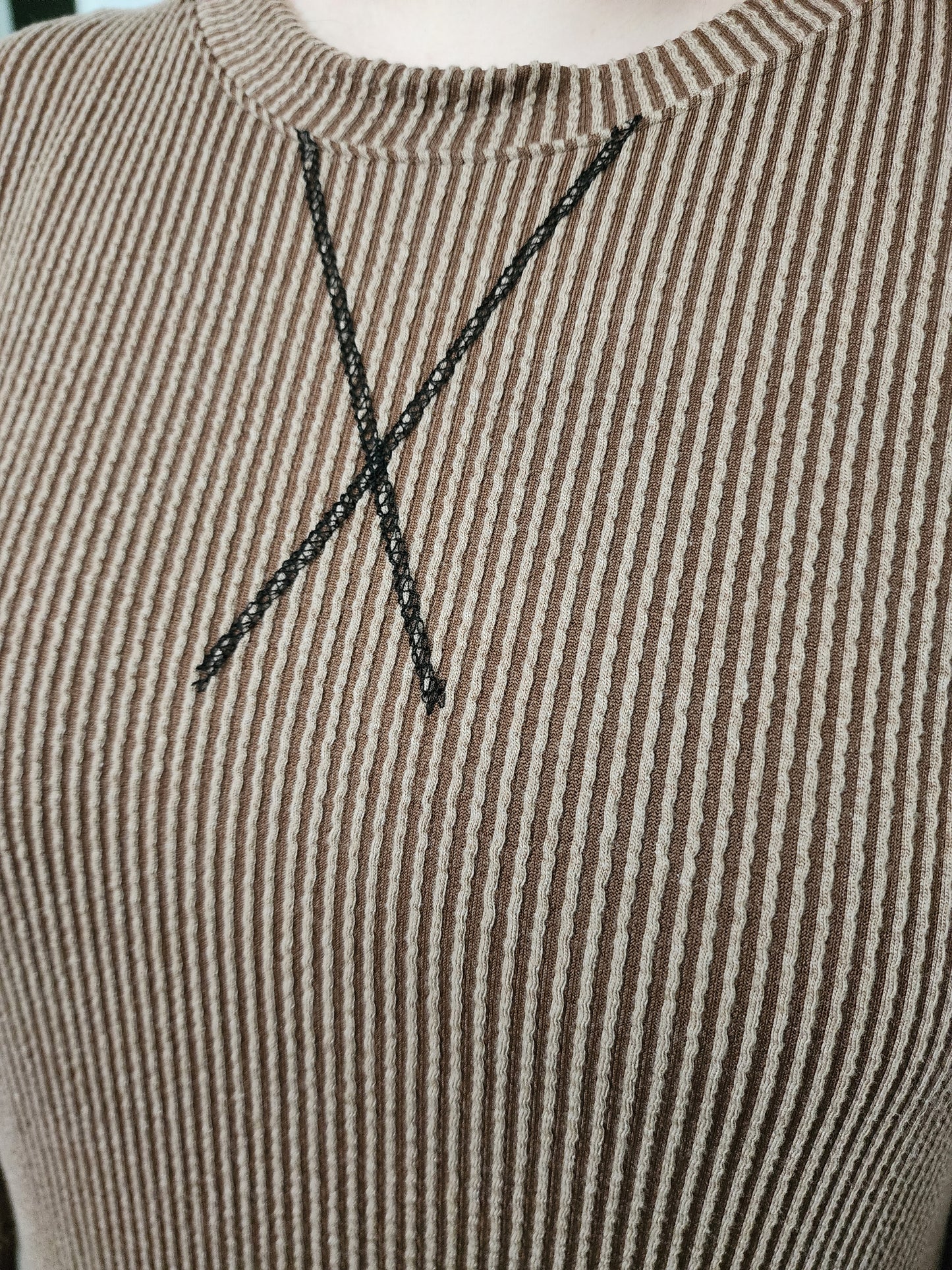 MOCHA RIBBED LOUNGE DRESS