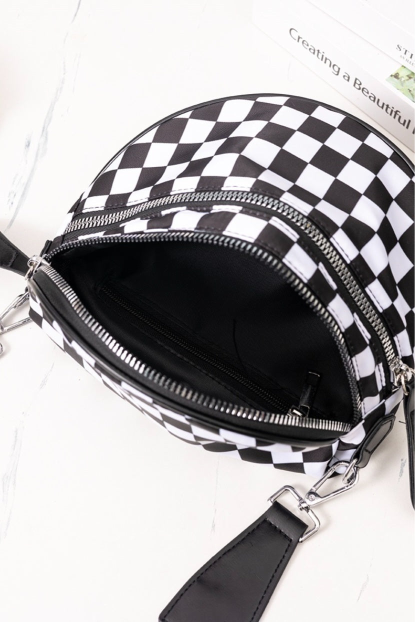 SADDLE BAG CHECKERED CROSSBOSY SLING (multi)