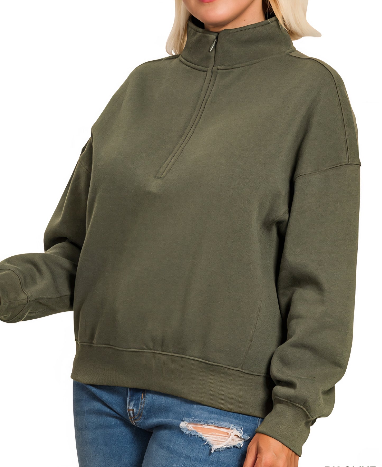 HALF ZIP FLEECE LINED SWEATSHIRT (multi)