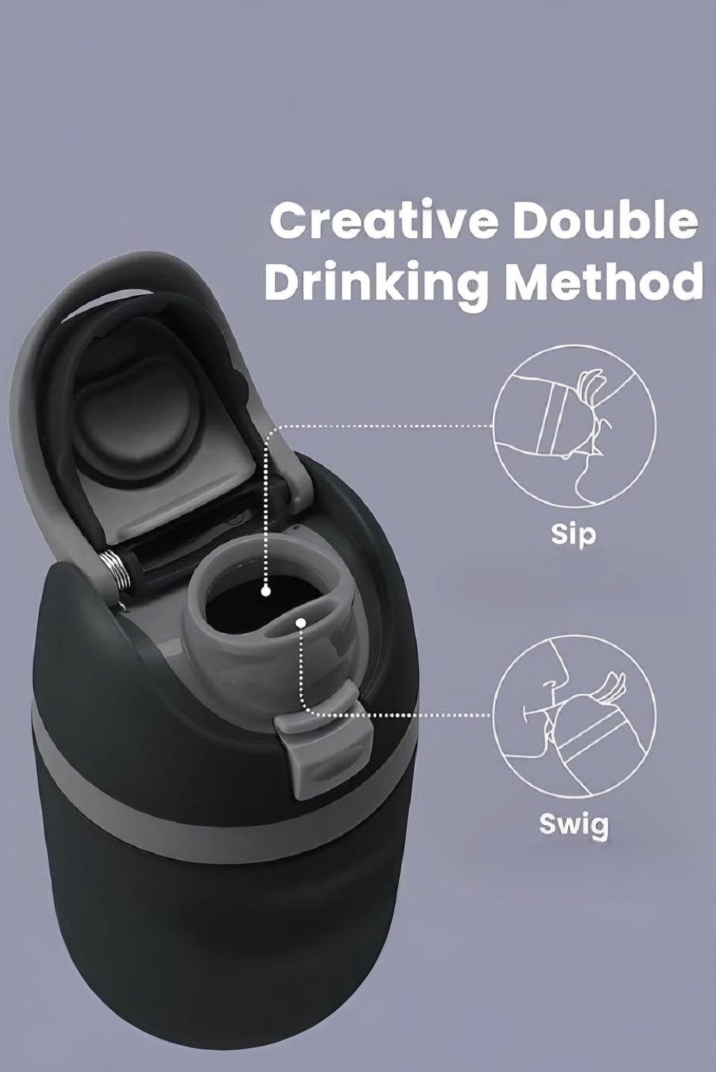 24 OZ SNAP LID STAINLESS STEEL BOTTLE TUMBLER (multi)