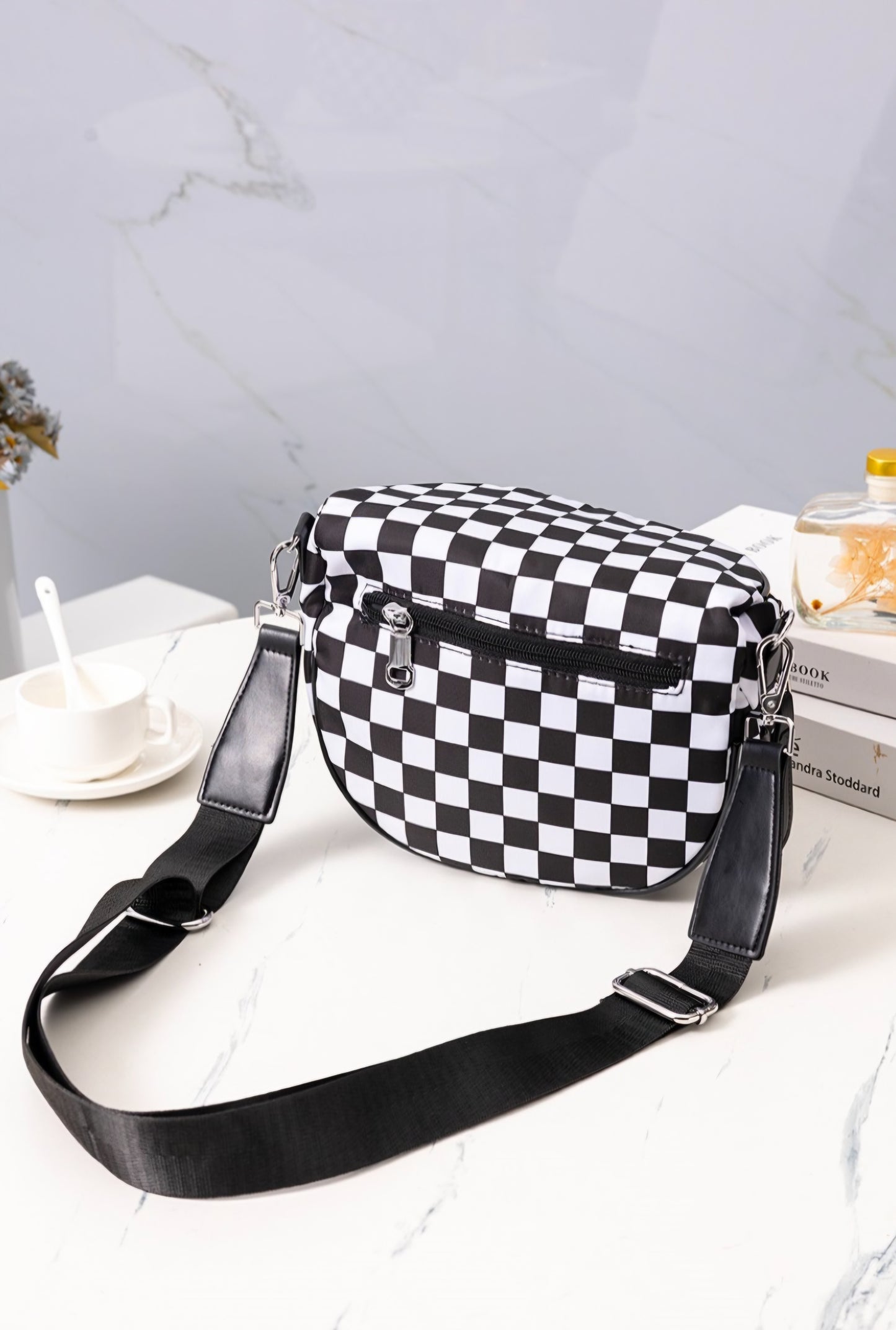 SADDLE BAG CHECKERED CROSSBOSY SLING (multi)