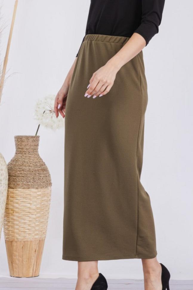 SANDRA MAXI IN OLIVE