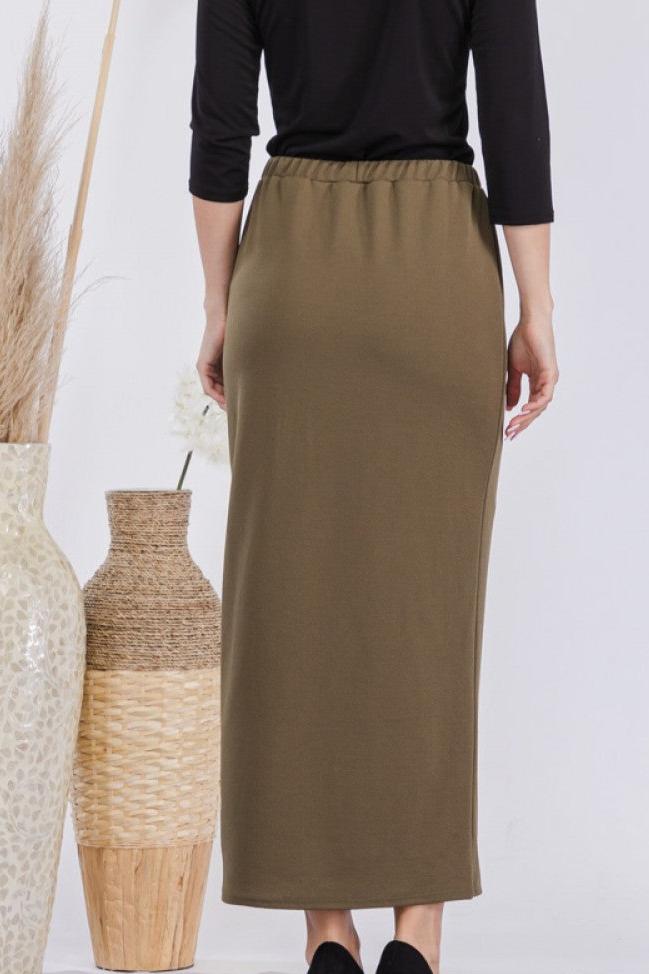 SANDRA MAXI IN OLIVE