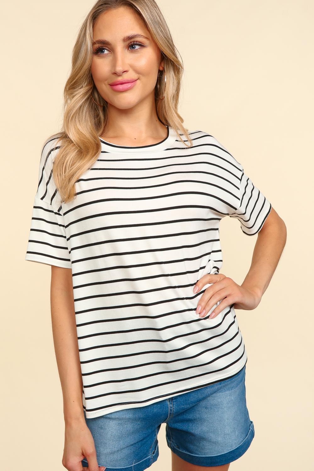 STRIPED TARA TOP